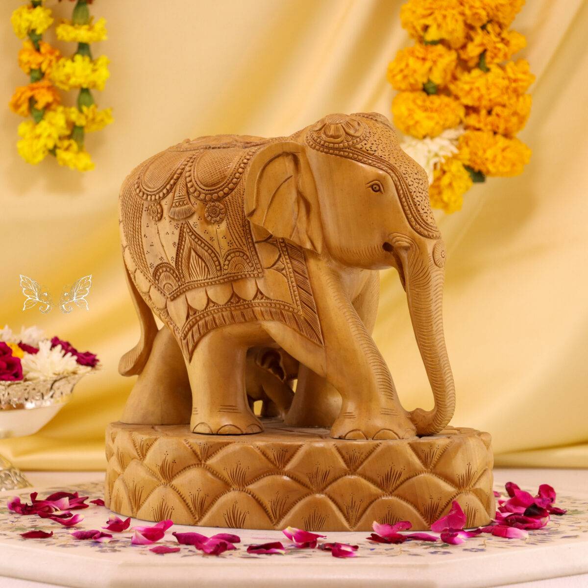 hand carved wood elephant 13 scaled