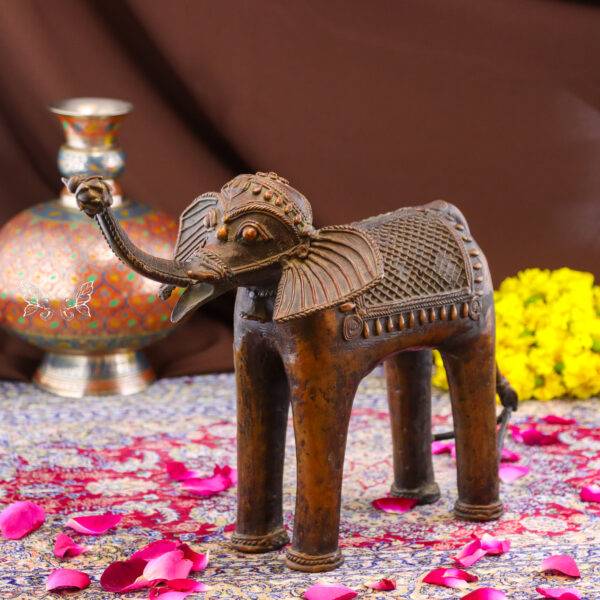 Handcrafted Dhokra Brass Tribal Elephant – Timeless Indian Art