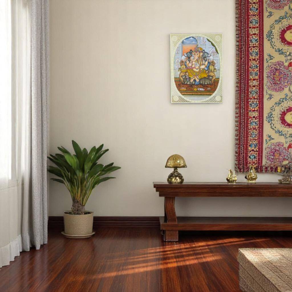ganesh sitting painting