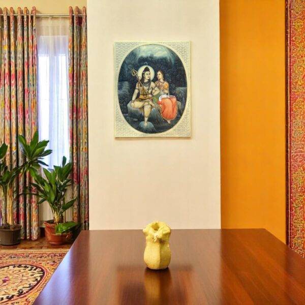 Shiv Parvati Family Miniature Painting | Exquisite Original Artwork
