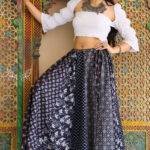 block print skirt