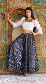 block print skirt