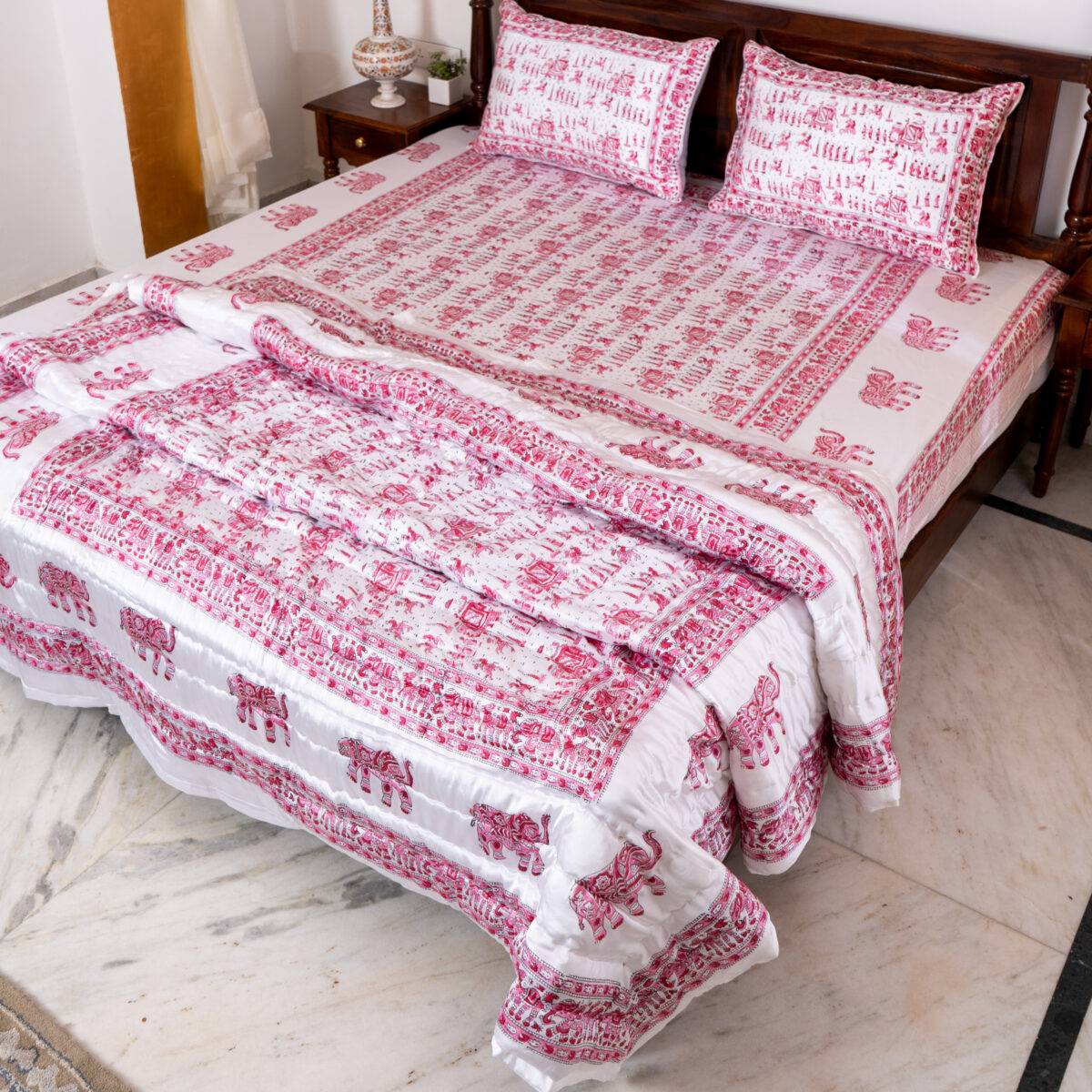 silk quilt set