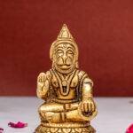 Handcrafted Sitting Hanuman Brass Idol – Symbol of Devotion, Strength & Serenity