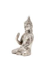 Brass Silver Coated Superfine Buddha Statue - Abhaya Mudra - 3 Inch - Image 7
