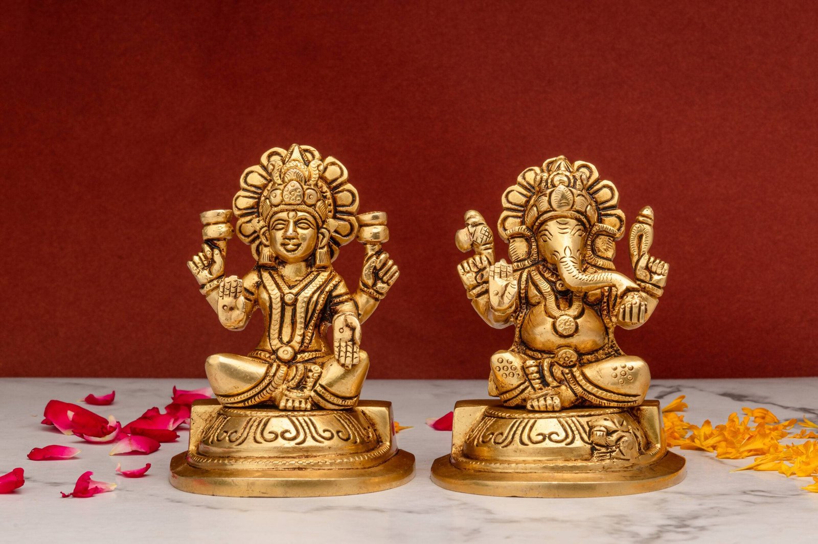 Brass Ganesh Laxmi 262 (8) Ganesh Laxmi Idol