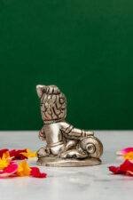 Brass Silver-Coated Superfine Bal Gopal Kanha - 2.35 Inches - Image 3