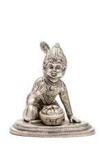 Brass Silver-Coated Superfine Bal Gopal Kanha - 3.55 Inches - Image 7
