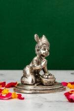 Brass Silver-Coated Superfine Bal Gopal Kanha - 3.55 Inches - Image 4