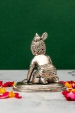 Brass Silver-Coated Superfine Bal Gopal Kanha - 3.55 Inches - Image 3