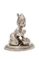 Brass Silver-Coated Superfine Bal Gopal Kanha - 3.55 Inches - Image 6