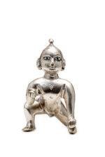 Brass Silver-Coated Superfine Bal Gopal Kanha - 4.75 Inches - Image 8