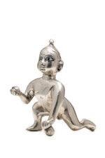 Brass Silver-Coated Superfine Bal Gopal Kanha - 4.75 Inches - Image 7