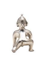 Brass Silver-Coated Superfine Bal Gopal Kanha - 4.75 Inches - Image 5