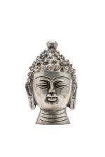 Brass Silver Coated Superfine Buddha Face - 3.15 Inch - Image 8