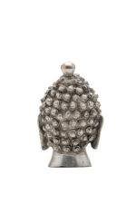 Brass Silver Coated Superfine Buddha Face - 3.15 Inch - Image 5