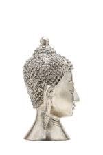 Brass Silver Coated Superfine Buddha Face - 6.30 Inch - Image 5