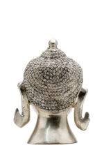 Brass Silver Coated Superfine Buddha Face - 6.30 Inch - Image 4