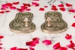 Brass Silver Coated Superfine Laxmi Charan Paduka - 1.35 Inch - Image 6