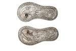 Brass Silver Coated Superfine Laxmi Charan Paduka - 1.35 Inch - Image 5