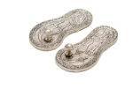 Brass Silver Coated Superfine Laxmi Charan Paduka - 1.35 Inch - Image 3