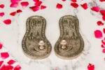 Brass Silver Coated Superfine Laxmi Charan Paduka - 1.35 Inch - Image 8