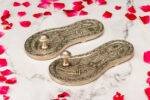 Brass Silver Coated Superfine Laxmi Charan Paduka - 1.35 Inch - Image 7