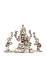 Brass Silver Coated Superfine Gaj Laxmi Mata Idol - 3.15 Inch - Image 8