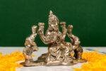 Brass Silver Coated Superfine Gaj Laxmi Mata Idol - 3.15 Inch - Image 4