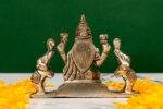 Brass Silver Coated Superfine Gaj Laxmi Mata Idol - 3.15 Inch - Image 3