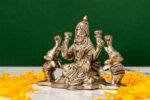 Brass Silver Coated Superfine Gaj Laxmi Mata Idol - 3.15 Inch - Image 2