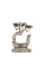Brass Silver Coated Superfine Ganapati Idol - Modern Design - 2.75 Inch - Image 5