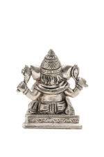Brass Silver Coated Superfine Ganesh Idol - Vighnaharta - 2.75 Inch - Image 8