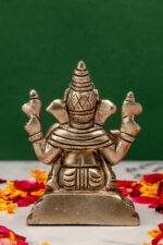 Brass Silver Coated Superfine Ganapati Idol - Vighnaharta - 3.15 Inch - Image 3