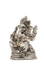 Brass Silver Coated Superfine Ganapati Idol - Vighnaharta - 3.35 Inch - Image 7