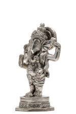 Brass Silver Coated Superfine Ganapati Idol - Standing - 6.3 Inch - Image 7