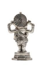 Brass Silver Coated Superfine Ganapati Idol - Standing - 6.3 Inch - Image 5