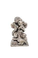 Brass Silver Coated Ganesh Idol Miniature - Vighnaharta - 1.75 Inch - Image 6