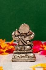 Brass Silver Coated Ganesh Idol Miniature - Vighnaharta - 1.75 Inch - Image 7