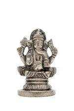 Brass Silver Coated Ganesh Idol Miniature - Vighnaharta - 2 Inch - Image 8