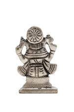 Brass Silver Coated Ganesh Idol Miniature - Vighnaharta - 2 Inch - Image 5