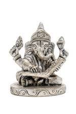Brass Superfine Silver Coated Ganesh Idol Miniature - Reading Vedas - 2.35 Inch - Image 8