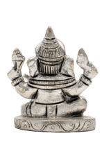 Brass Superfine Silver Coated Ganesh Idol Miniature - Reading Vedas - 2.35 Inch - Image 5