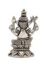 Brass Superfine Silver Coated Ganesh Idol Miniature - Vighnaharta - 2.60 Inch - Image 5