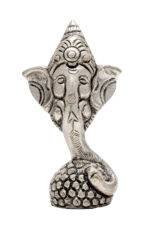 Brass Superfine Silver Coated Ganesh Idol Face - 3.35 Inch - Image 8