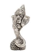 Brass Superfine Silver Coated Ganesh Idol Face - 3.35 Inch - Image 7