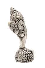 Brass Superfine Silver Coated Ganesh Idol Face - 3.35 Inch - Image 6