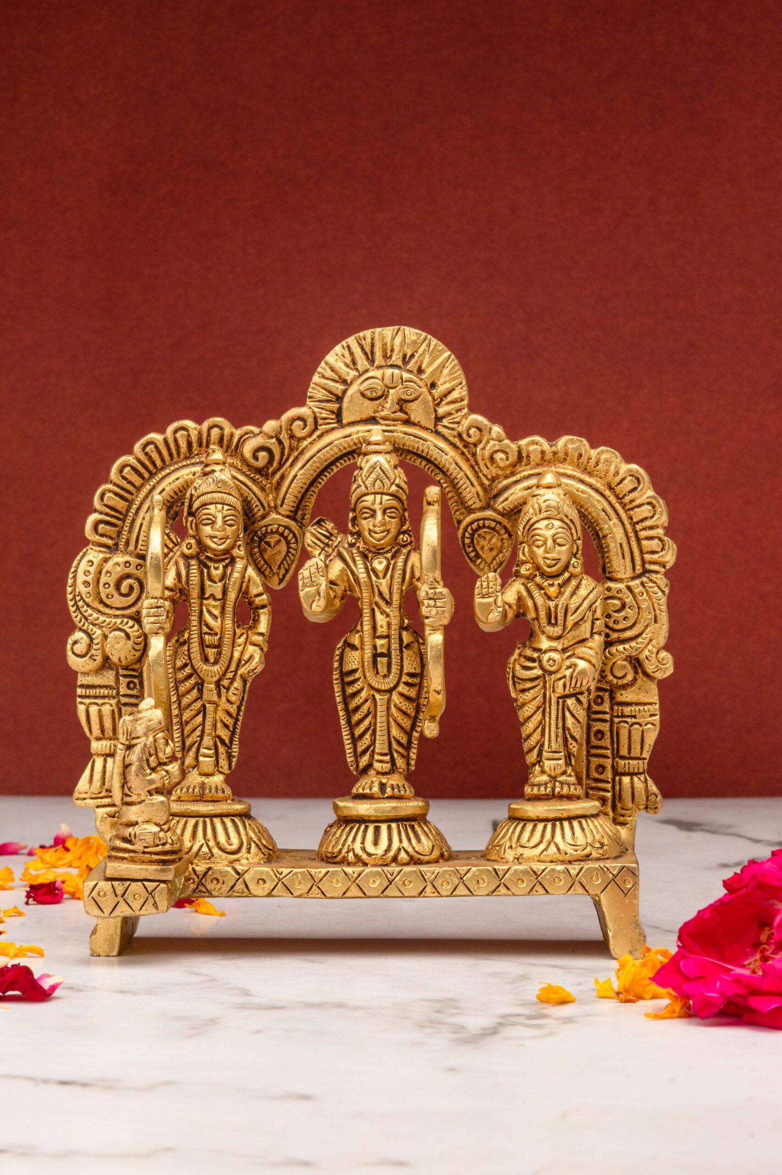 brass Ganesh Laxmi 234 (8) Brass Ram Darbar