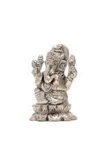 Brass Silver-Coated Superfine Ganesh Laxmi Idol - On Lotus - 2.35 Inches - Image 22
