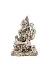 Brass Silver-Coated Superfine Ganesh Laxmi Idol- 2.75 Inches - Image 15